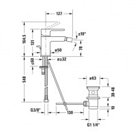 MONOMANDO BIDE B2 DURAVIT